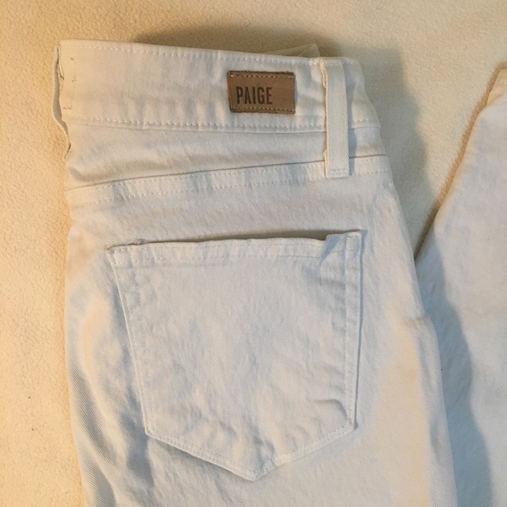PAIGE White Ankle Crop Jeans